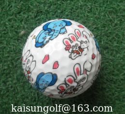 China Logo Golfball mit Kaninchen und Elefanten, Golfball fournisseur