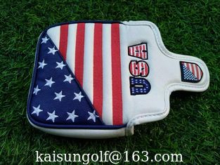 China USA-headcover, Golfkopfabdeckung, USA spielen Hauptabdeckungen, Putter headcover, headcover Golf fournisseur